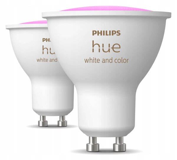 LED žárovka Philips Hue White and Colour Ambiance GU10 400lm 4000K 2 kusy