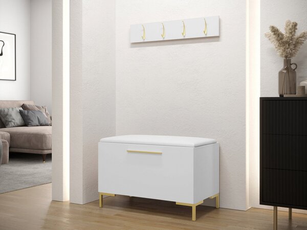 Předsíňová sestava Frunofta VIII, Barva: bílá, Barva látek:: ekokůže Soft 017 (bíla) 5903211161049