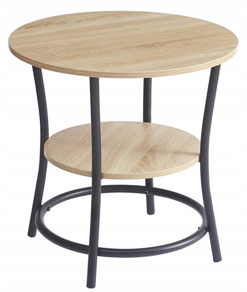 Stolek AGTRADE kulatý dub sonoma 56 cm x 56 cm x 55 cm