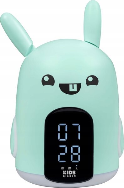 RKIDSRABBIT BIGBEN Budík & Noční lampa pro děti