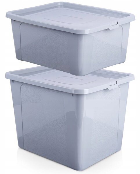 2x plastový úložný box velký krabička na hračky 20+30L