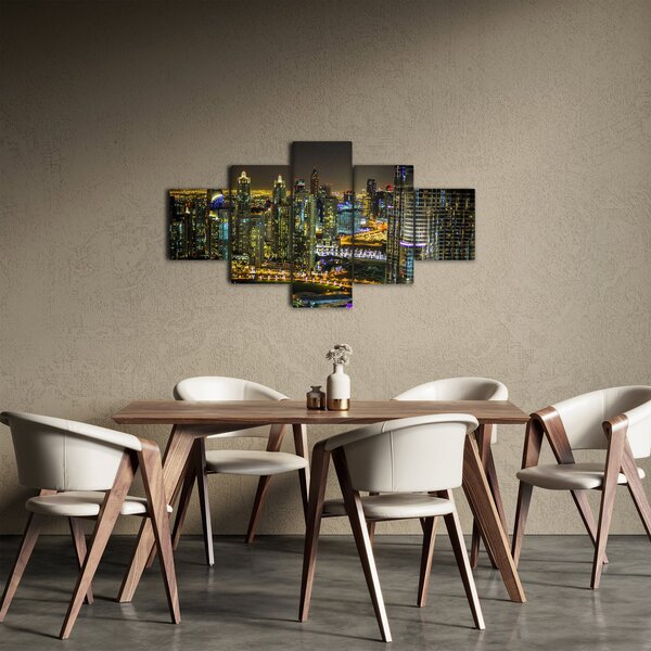 Obraz nočního města (125x70 cm)