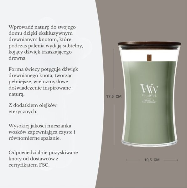 Sójová vonná svíčka Verdant Fig Woodwick 1 ks