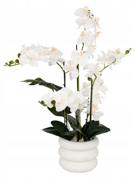 Umělá orchidej MICK v keramickém květináči, 80 cm