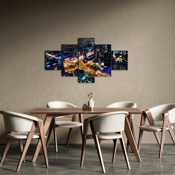 Obraz nočního města (125x70 cm)