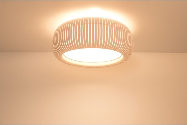 Stropní svítidlo STRIPES 2xE27/40W/230V pr. 55 cm krémová/bílá