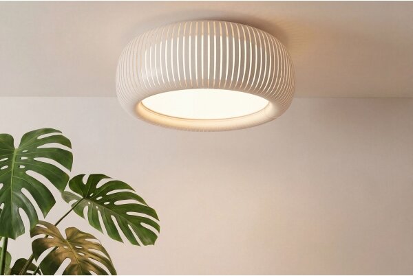 Stropní svítidlo STRIPES 2xE27/40W/230V pr. 55 cm krémová/bílá