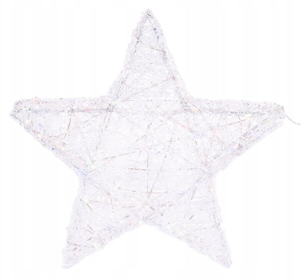 LED HVĚZDA SVÍTÍCÍ DEKORACE VÁNOČNÍ BAREVNÁ DO INTERIÉRU 50X48,5X8,4 CM