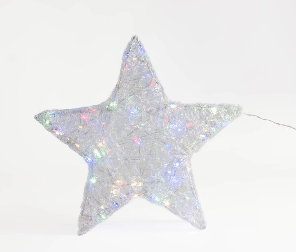 LED HVĚZDA SVÍTÍCÍ DEKORACE VÁNOČNÍ BAREVNÁ DO INTERIÉRU 50X48,5X8,4 CM