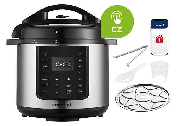 Concept CK8001 - Multifunkční elektrický tlakový hrnec 5,6 l 1000W/230V Wi-Fi
