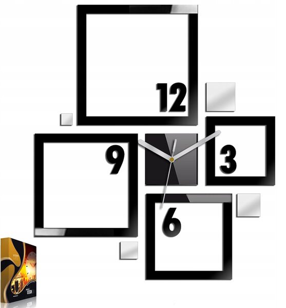 Nástěnné hodiny ModernClock černé 42 cm