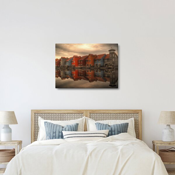 Obraz barevných domečků (70x50 cm)