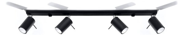 Sollux Stropní/nástěnné svítidlo RING 4 ø 8 cm Barva: Černá
