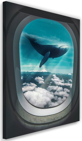 Obraz na plátně Velryba plující nad mraky - Gab Fernando Rozměry: 40 x 60 cm