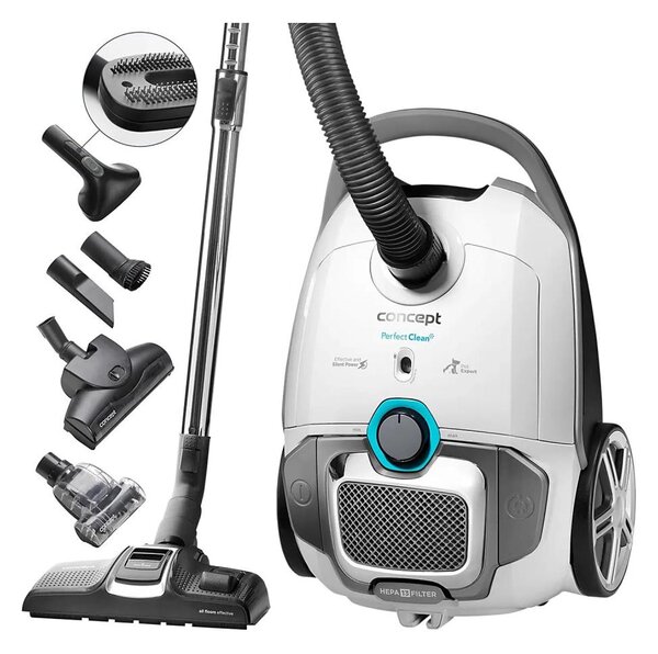 Concept VP8291 - Sáčkový vysavač PERFECT CLEAN PET EXPERT 700W/230V bílá