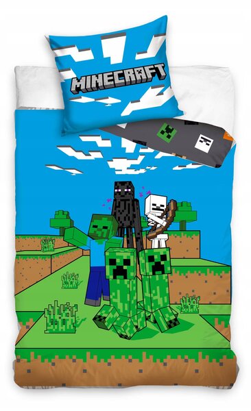 Sada povlečení Carbotex Minecraft 140x200 cm vícebarevná