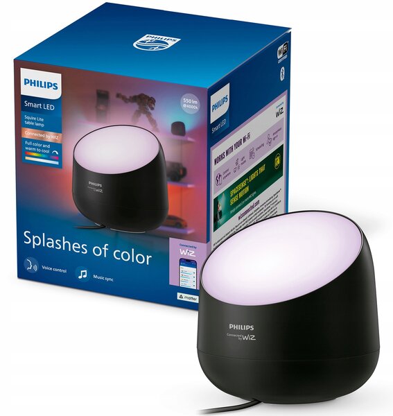 Stolní lampa PHILIPS Squire Lite WiZ Černá