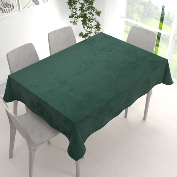 Biante Sametový obdélníkový ubrus Velvet Premium SVP-044 Lesní zelená 60x100 cm
