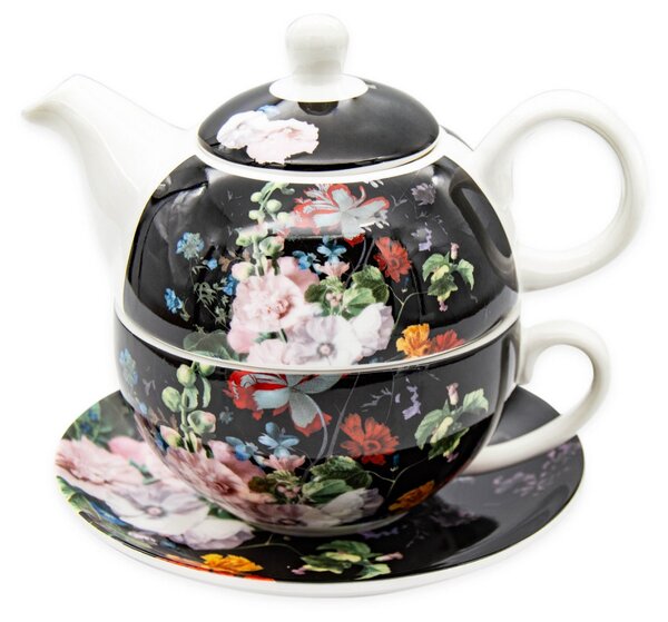 Sada hrnků s konvicí Bella Fiore porcelán 0,45 l