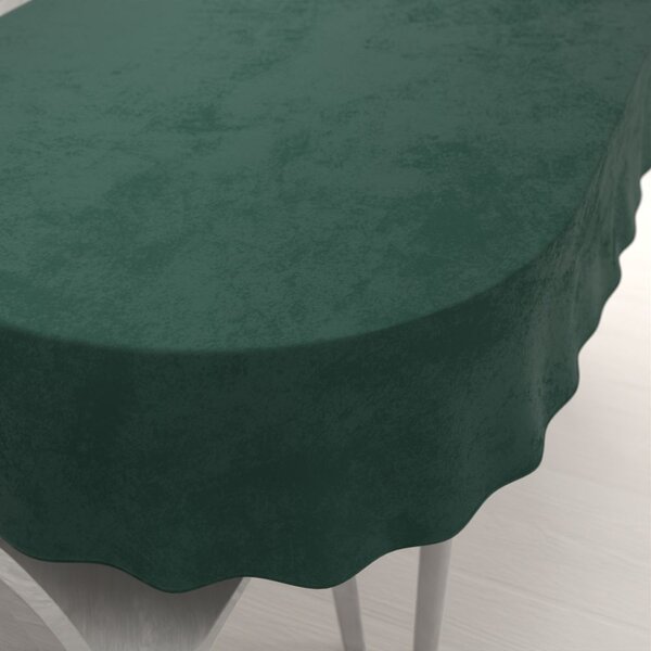 Biante Sametový oválný ubrus Velvet Premium SVP-044 Lesní zelená 60x100 cm