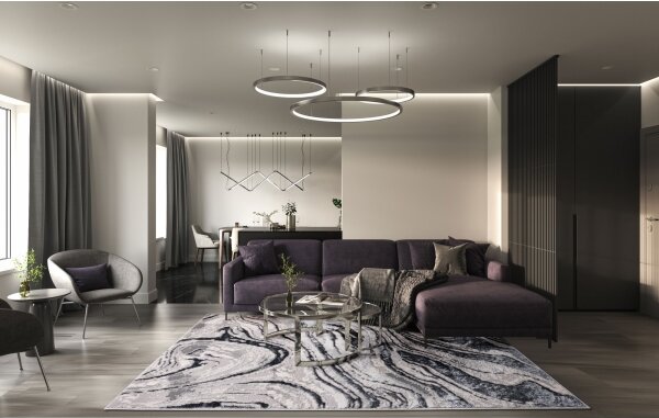 Koberec STONE 120x160 cm šedá/antracit