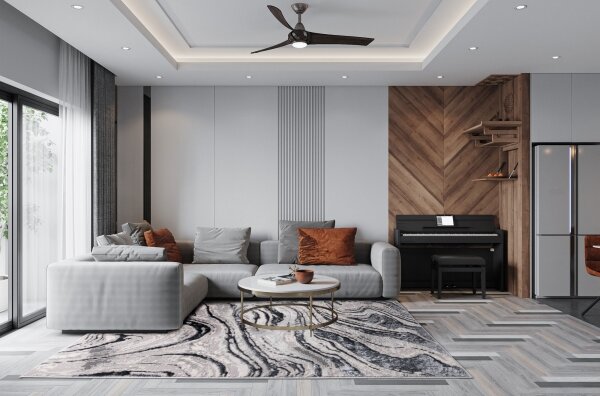 Koberec STONE 120x160 cm šedá/antracit