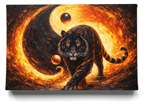KRAFTHOUSE.EU Tygr Jin a Jang – obraz na plátno Premium Canvas | 100% bavlna | Různé rozměry Velikost: 30 x 20 cm