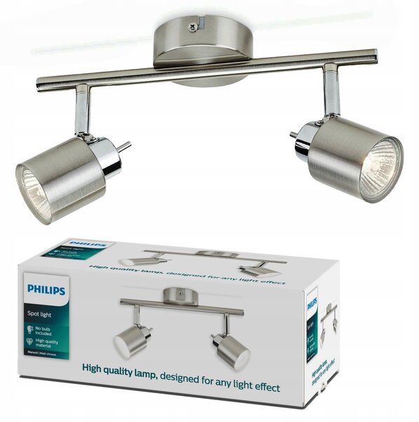 Stropní Svítidlo Nástěnný , bodové, 2x GU10, nikl, Meranti Philips