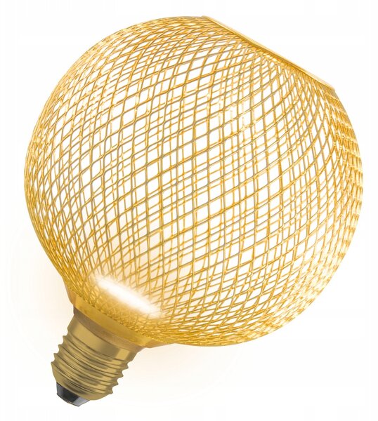Ledvance dekorativní LED žárovka GLOBE FLAT GOLD 3.5W E27 2700K 300lm