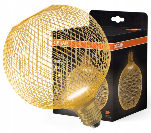 Ledvance dekorativní LED žárovka GLOBE FLAT GOLD 3.5W E27 2700K 300lm
