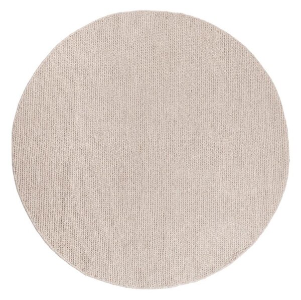 Přírodní kulatý koberec FIR WOOL 160 cm 2600 g/m2 béžová