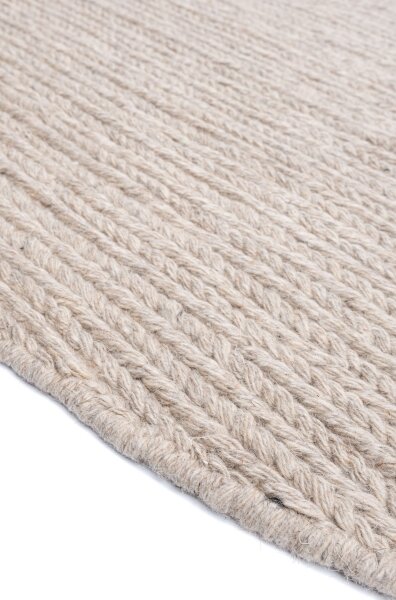 Přírodní kulatý koberec FIR WOOL 160 cm 2600 g/m2 béžová