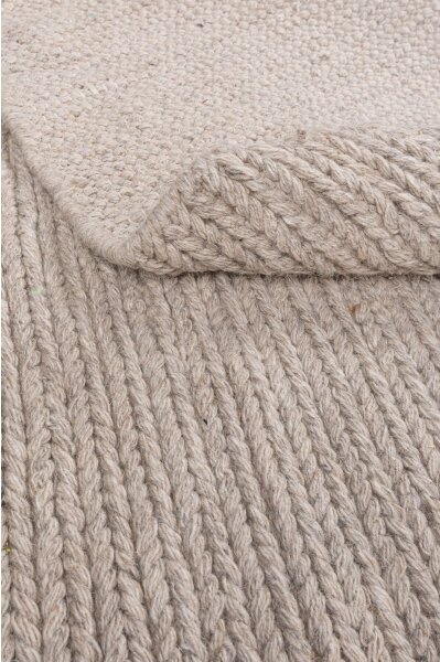 Přírodní kulatý koberec FIR WOOL 160 cm 2600 g/m2 béžová