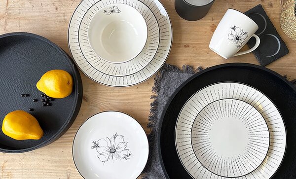 Set 6 ks - Porcelánová miska Linea Dash, 14 cm