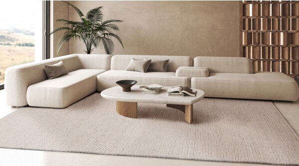 Přírodní koberec FIR WOOL 120x170 cm 2600 g/m2 krémová