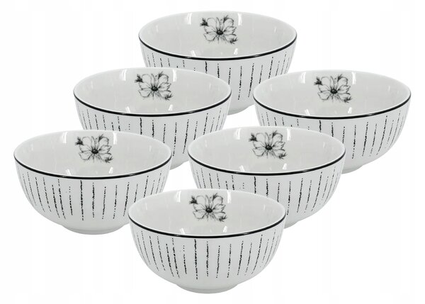 Set 6 ks - Porcelánová miska Linea Dash, 14 cm