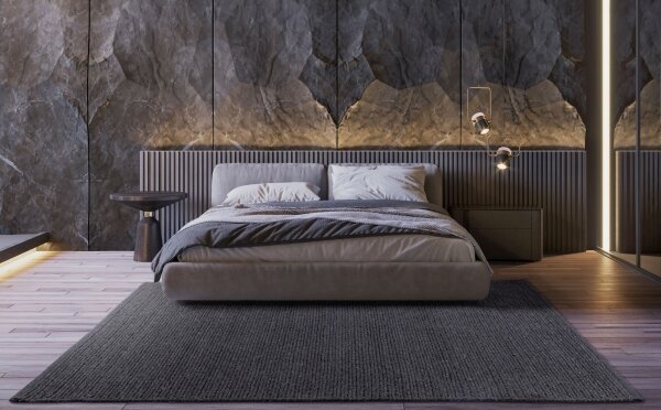 Přírodní koberec FIR WOOL 70x140 cm 2600 g/m2 antracit
