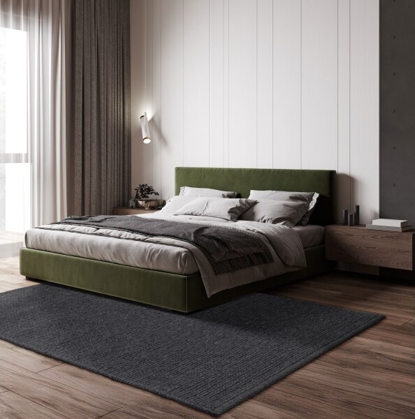 Přírodní koberec FIR WOOL 70x140 cm 2600 g/m2 antracit
