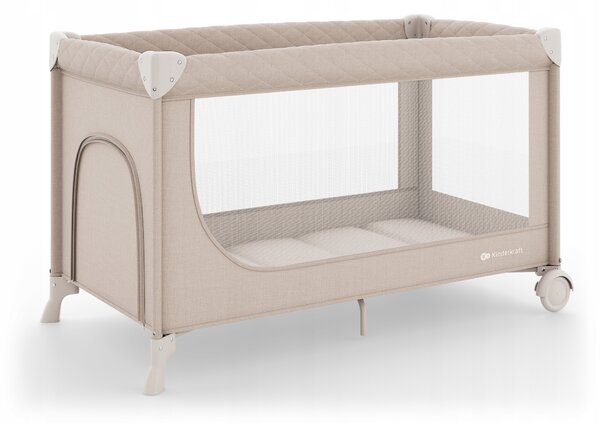 Kinderkraft cestovní postýlka LEODY UP beige