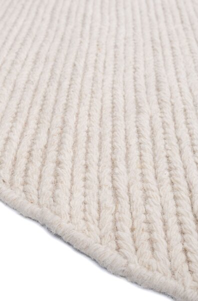 Přírodní kulatý koberec FIR WOOL 160 cm 2600 g/m2 krémová