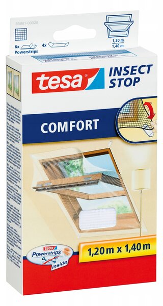 Tesa Insect Stop Comfort Moskytiéra na střešní okna 1,20 m x 1,40 m