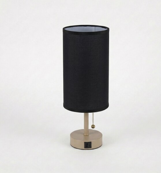 Brilagi - Stolní lampa s USB portem TABLON 1xE27/25W/230V béžová/černá