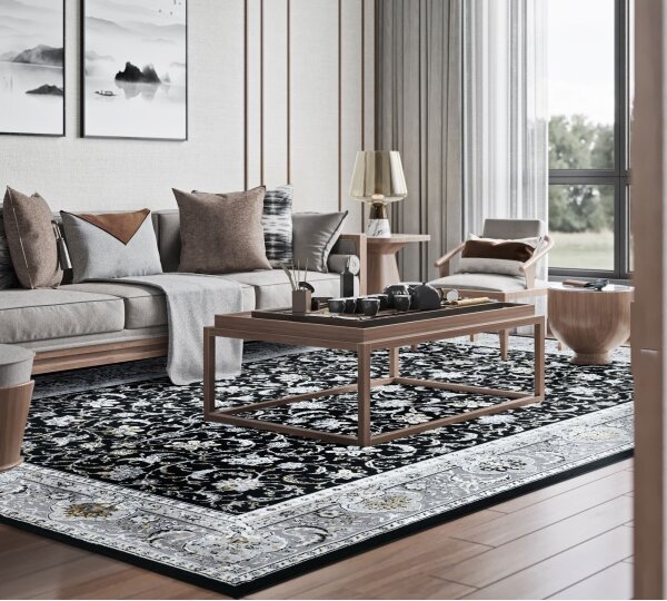 Orientální koberec GRECE 120x170 cm 2150 g/m2 černá/šedá/bílá