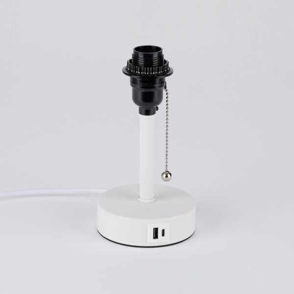 Brilagi - Stolní lampa s USB portem TABLON 1xE27/25W/230V bílá