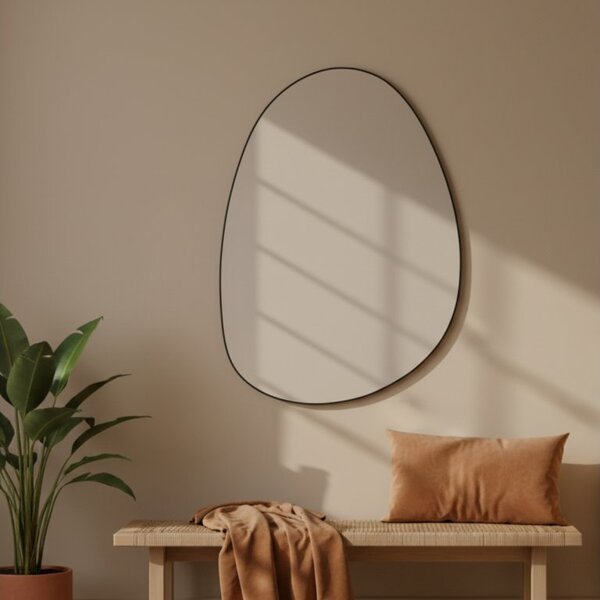 Zrcadlo EDAXO nástěnné asymetrické, kovový rám 550 x 750 mm