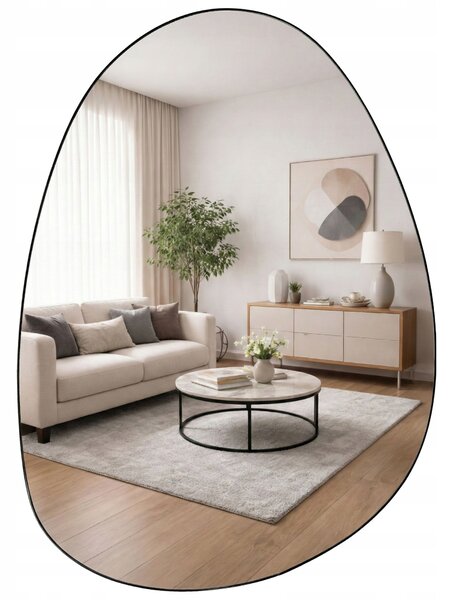 Zrcadlo EDAXO nástěnné asymetrické, kovový rám 550 x 750 mm