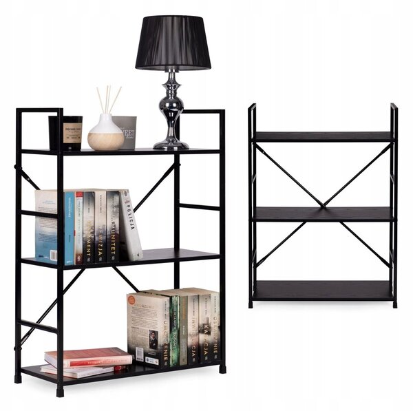 Regál ModernHome 59,5 cm x 80 cm x 23,5 cm černý