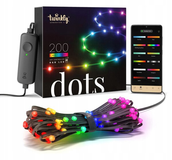Twinkly DOTS LED světelný řetěz 10 m RGB TWD200STP-BEU