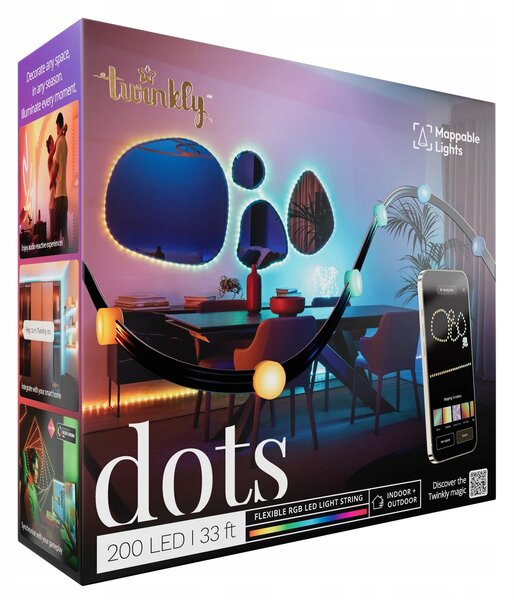 Twinkly DOTS LED světelný řetěz 10 m RGB TWD200STP-BEU