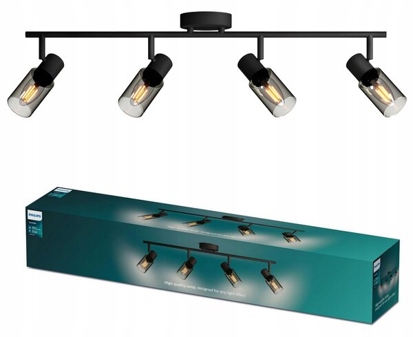 Stropní bodové svítidlo kulatý Philips černé